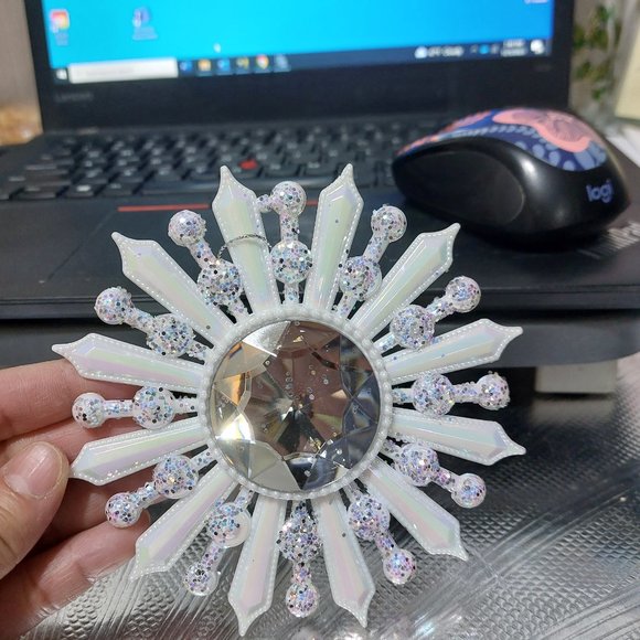 Shiny Glittering Snowflake Ornament - Picture 1 of 6